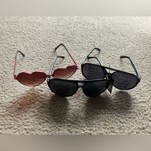 3 pair of fun sunglasses